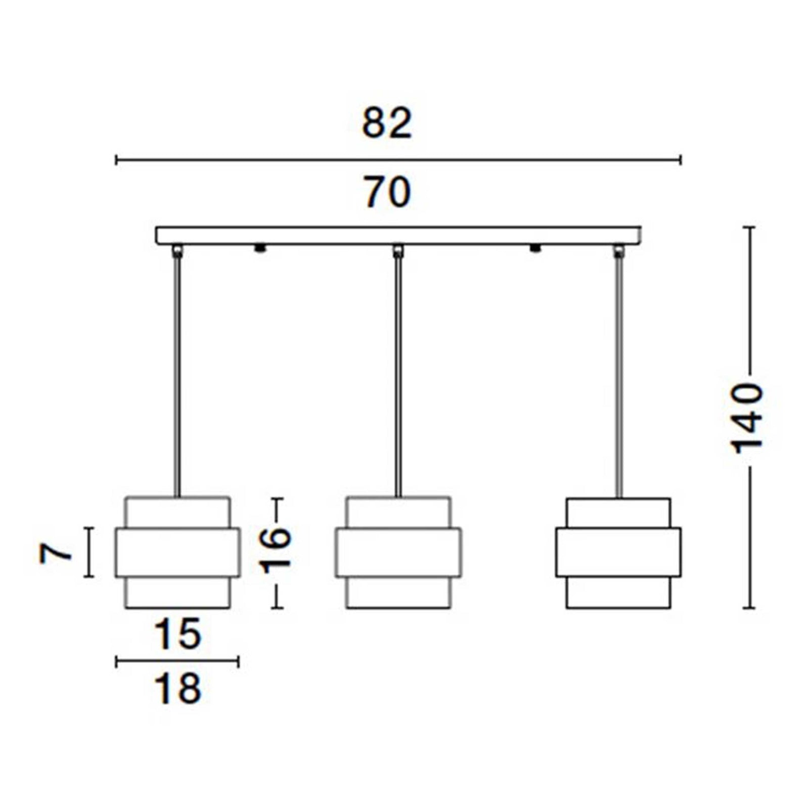 Nova Luce Sianna E27 langstrakt pendel i glas