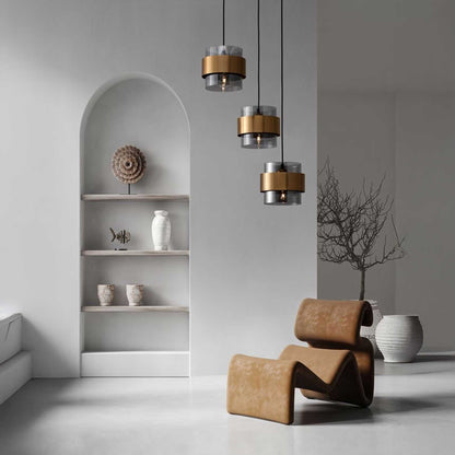 Nova Luce Sianna E27 glaspendel, lodret