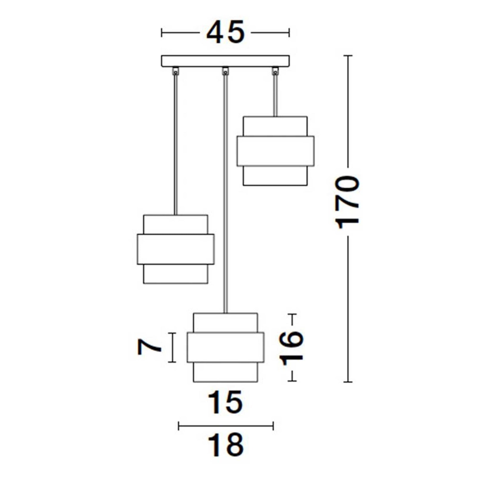 Nova Luce Sianna E27 glaspendel, lodret