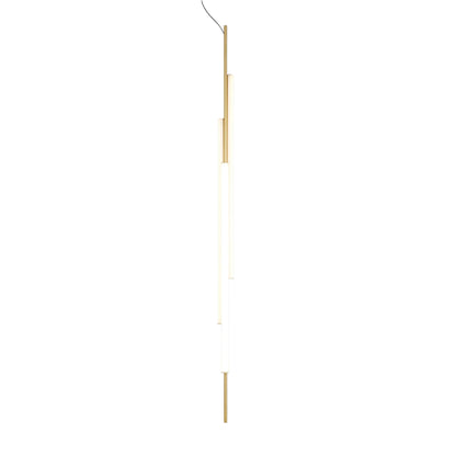 Marset Ambrosia V3 LED, guldfarvet, indbygget, hængende, lodret lampe