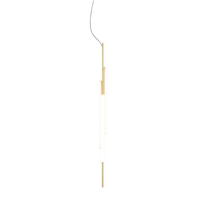 Marset Ambrosia V3 LED, guldfarvet, indbygget, hængende, lodret lampe