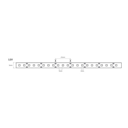 LED-bånd 12V CRI80 IP20 4000K (5 m)