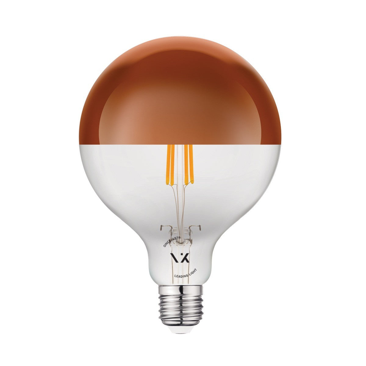 LED-pære VK Light Globo Filament Pink Copper E27 ø125 2700K 7W, dæmpbar
