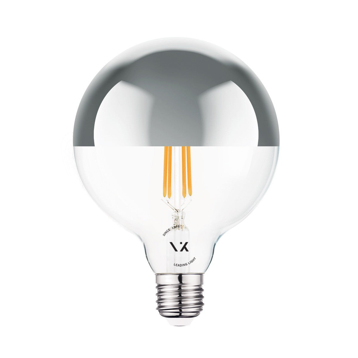 LED-pære VK Light Globo Filament Silver E27 ø125 2700K 7W, dæmpbar