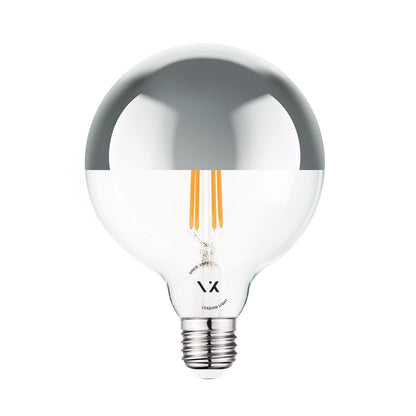 LED-pære VK Light Globo Filament Silver E27 ø125 2700K 7W, dæmpbar