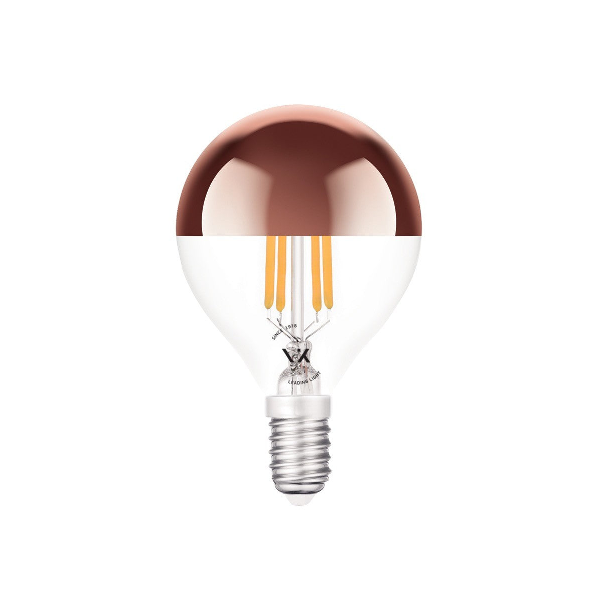 LED-pære VK Light Mini Globe Filament Pink Copper E14 2700K 4,5W, dæmpbar