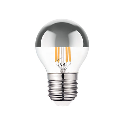 LED-pære VK Light Mini Globe Filament Silver E27 2700K 4,5W, dæmpbar