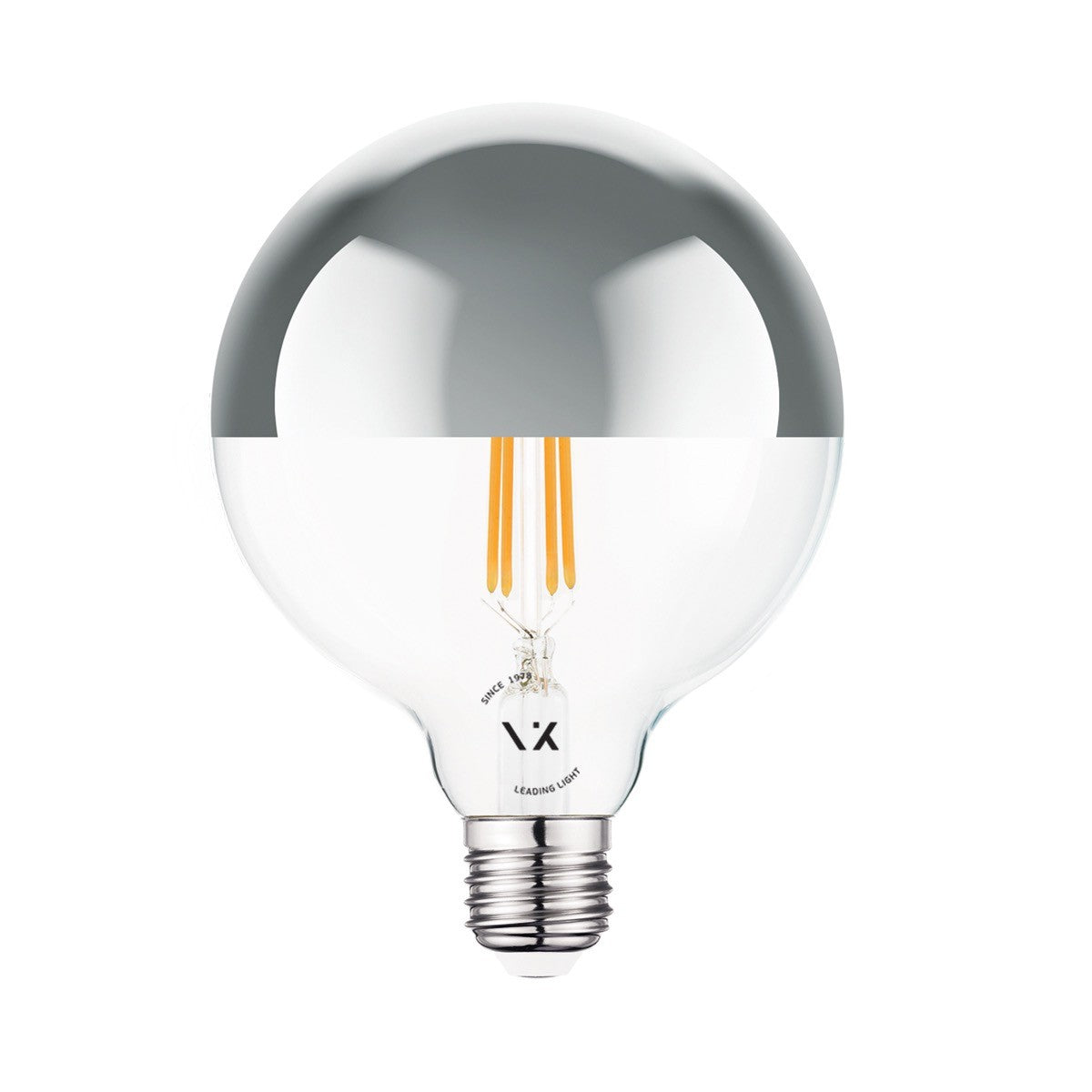 LED-pære VK Light Globo Filament Silver E27 2700K 7W, dæmpbar