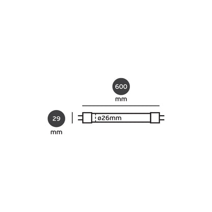 LED-pære VK Light Double End Power Input T8 G13 10 W 3000 K/4000 K/6000 K