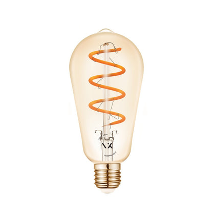 LED-pære VK Light Spiral Filament Amber ST64 E27 2200K 4,5W, dæmpbar