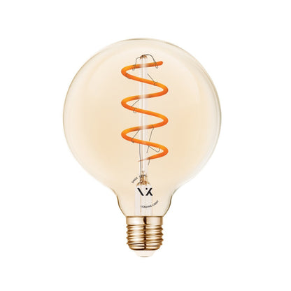 LED-pære VK Light Spiral Filament Amber-G95 E27 2200K 4,5W, dæmpbar
