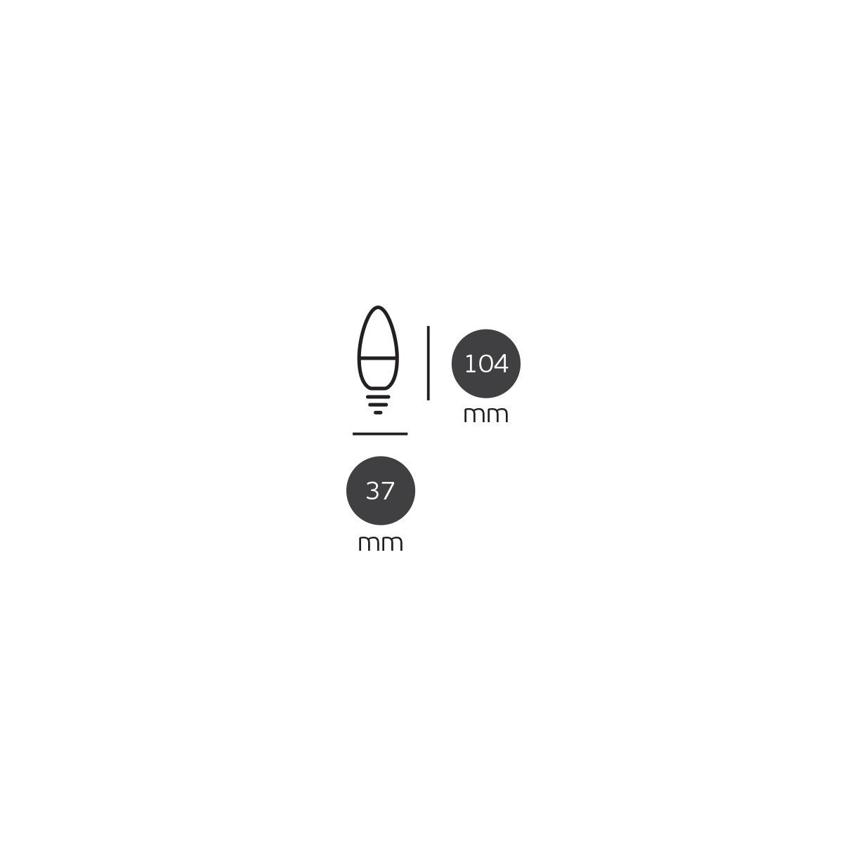 LED-pære VK Light Candle Plastic E14 9W