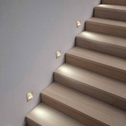 VK Light Fune LED indbygget trappeoplysning, firkantet