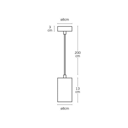 VK Light Ada GU10 pendel, cylindrisk