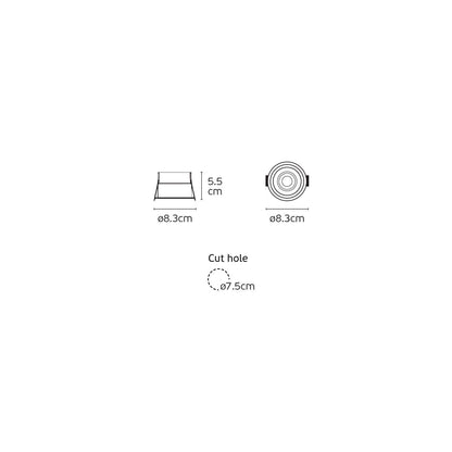 VK Light Celeno LED-indbygget lampe IP65
