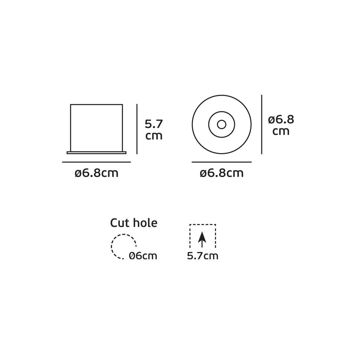 VK Light Habi LED-indbygget lampe