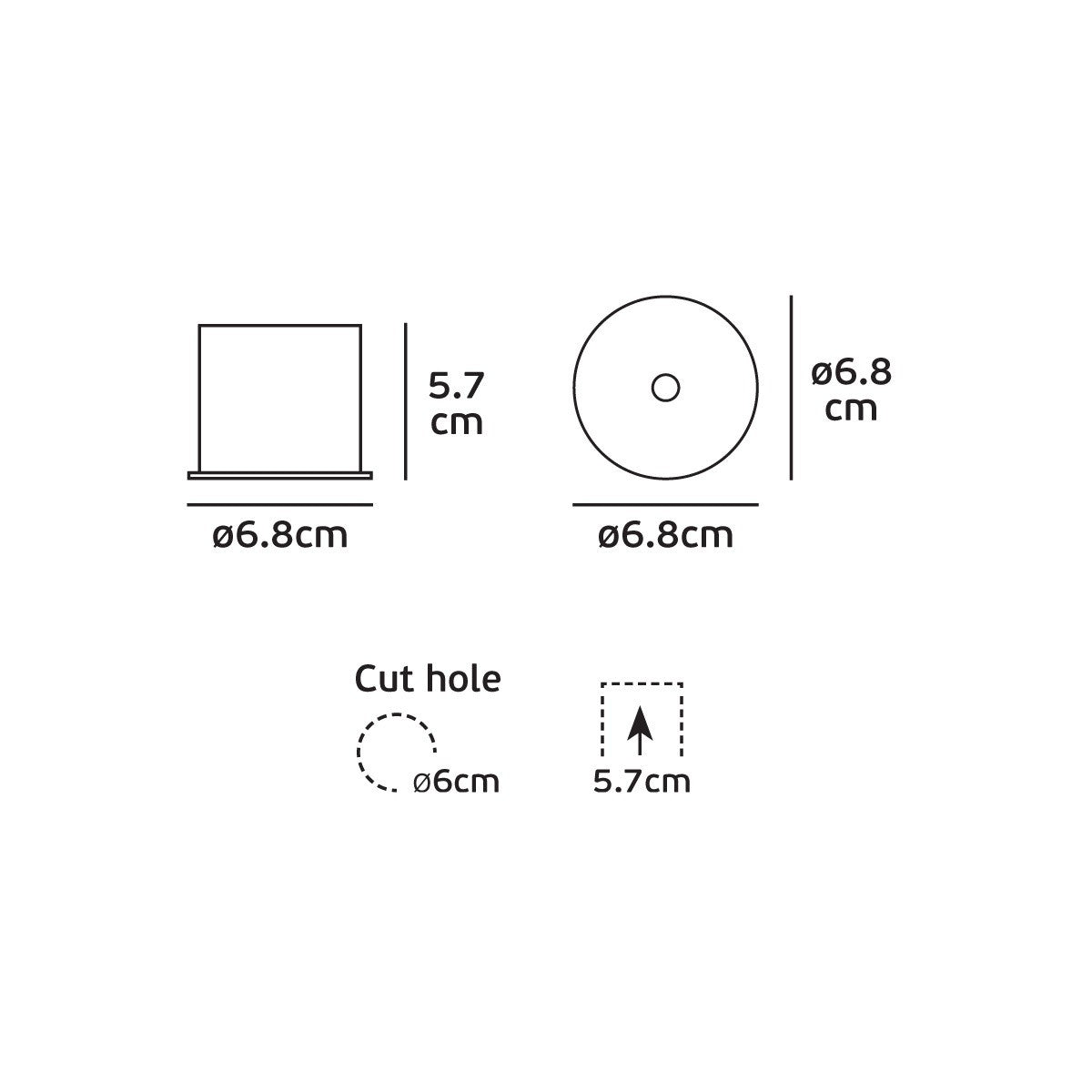 VK Light Habi LED-indbygget lampe