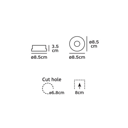 VK Light Olpo GU5.3 indbygget spotlampe IP65