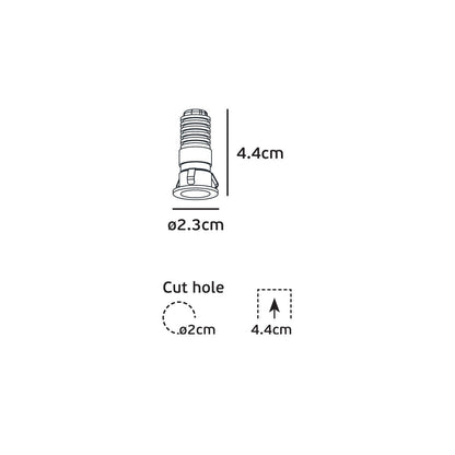 VK Light Smol LED-indbygget mini-lampe