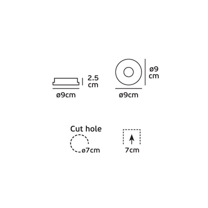 VK Light Woof GU5.3 indbygget spotlampe IP65