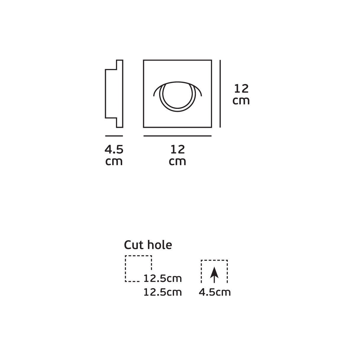 VK Light Downlight, gips-indbygget GU10-downlight, rund