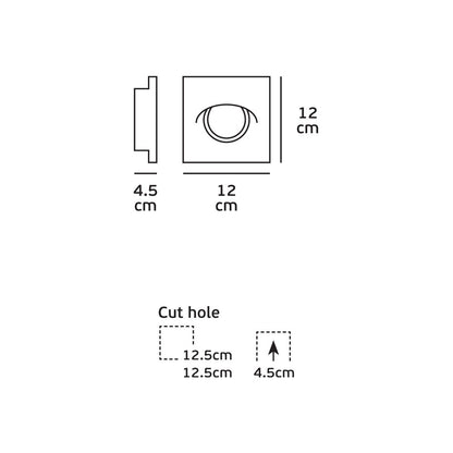 VK Light Downlight, gips-indbygget GU10-downlight, rund