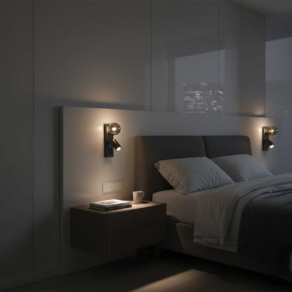 VK Light Nero G9+GU10 væglampe til sengen