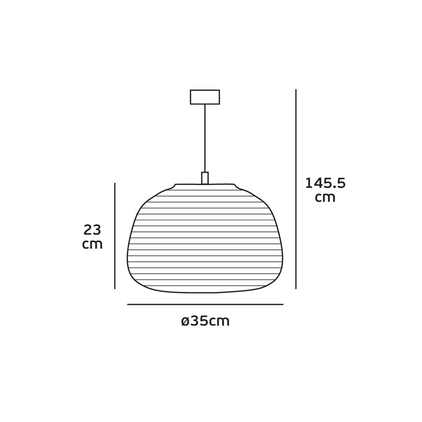 VK Light Noem E27 ovalt hængende papirlamper