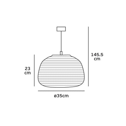 VK Light Noem E27 ovalt hængende papirlamper
