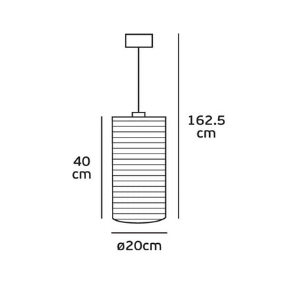 VK Light Noem E27 cylindrisk hængelampe i papir