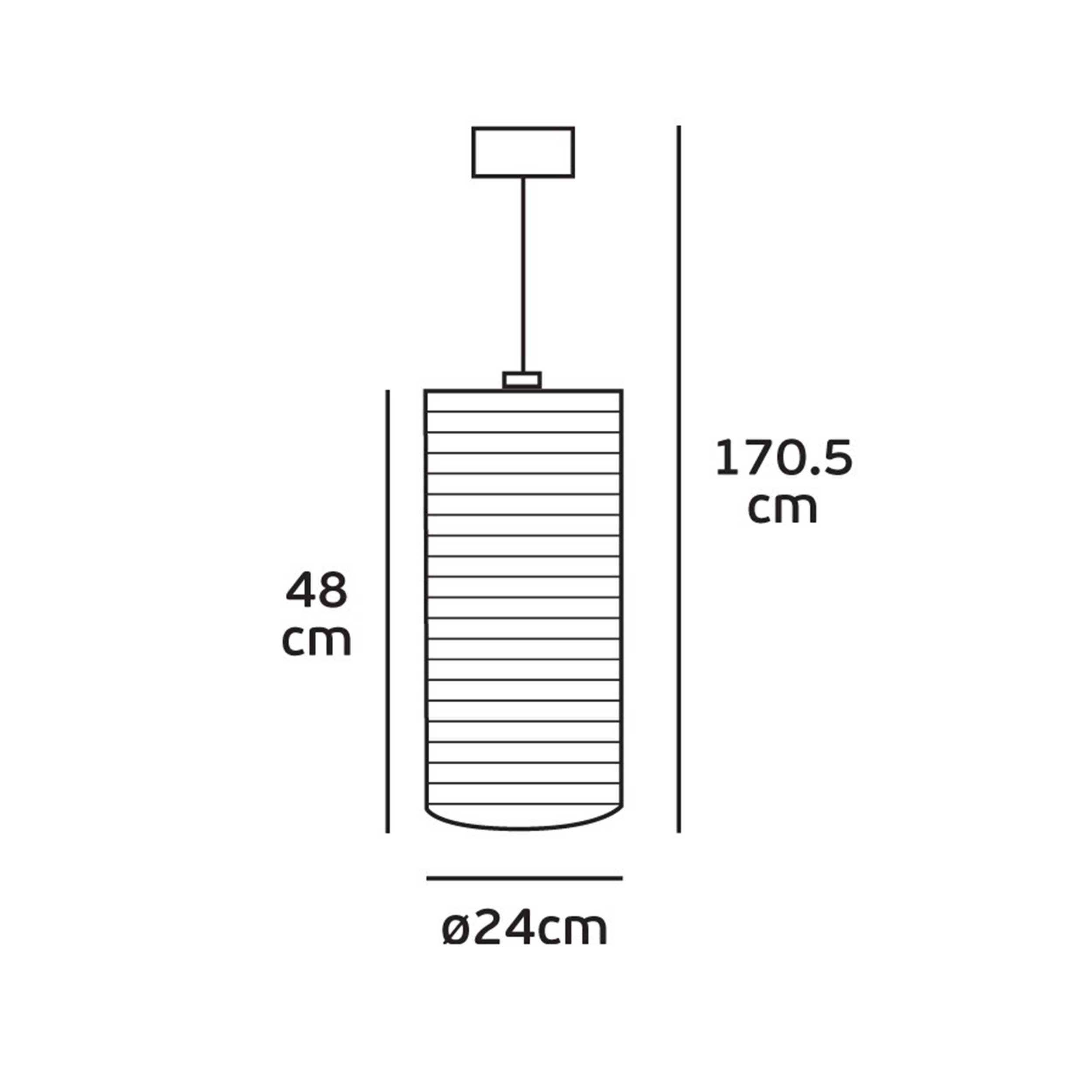 VK Light Noem E27 cylindrisk hængelampe i papir