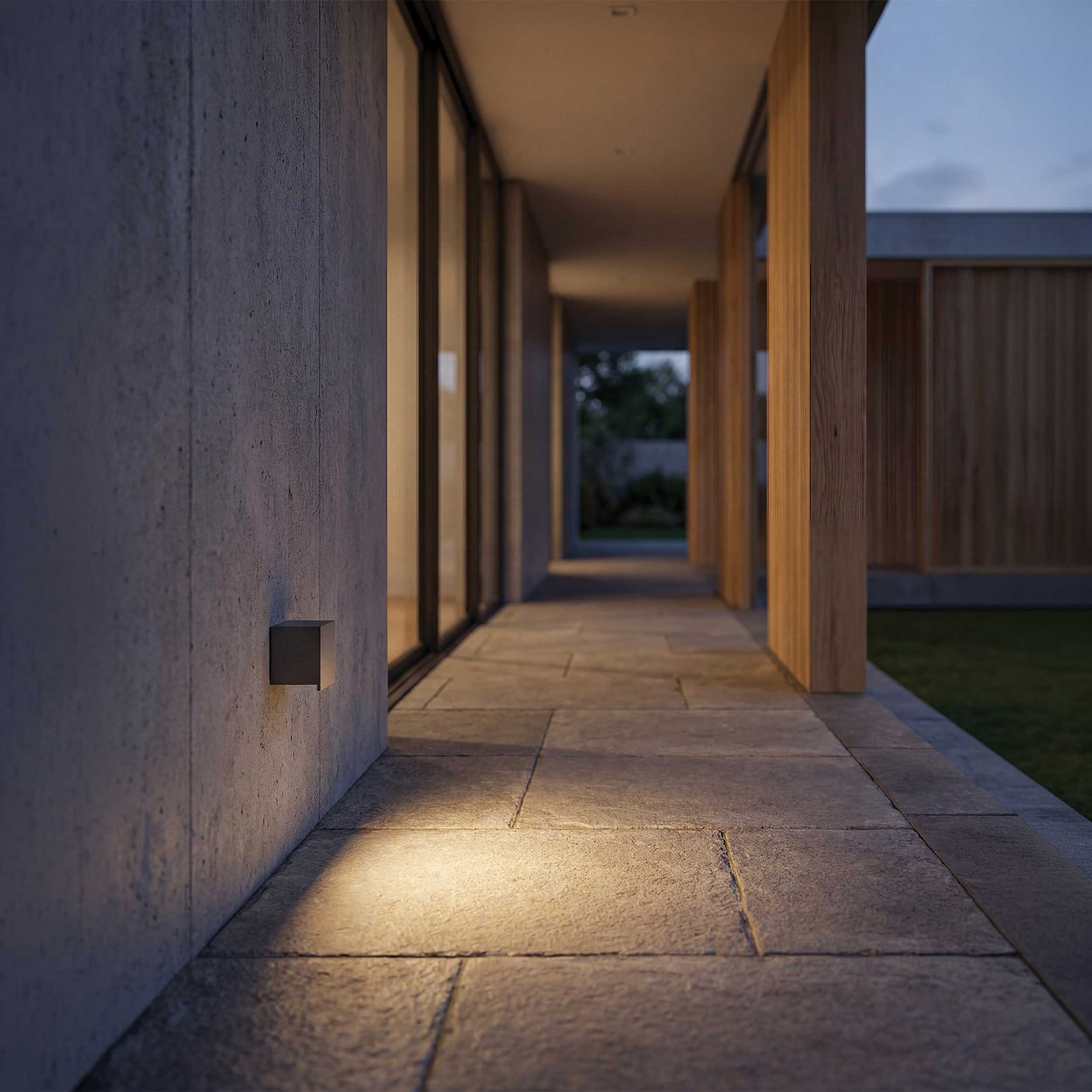 VK Light Pit LED-væglampe IP65, firkantet