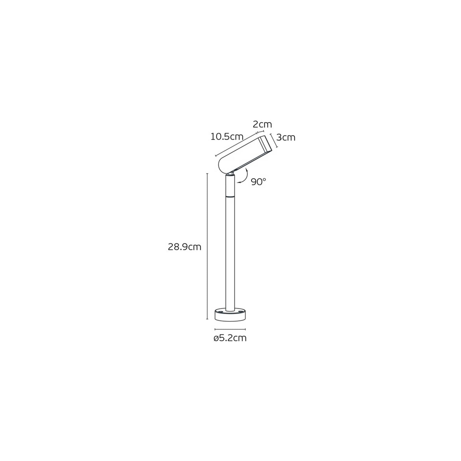 VK Light Robi LED-stolpelampe IP65