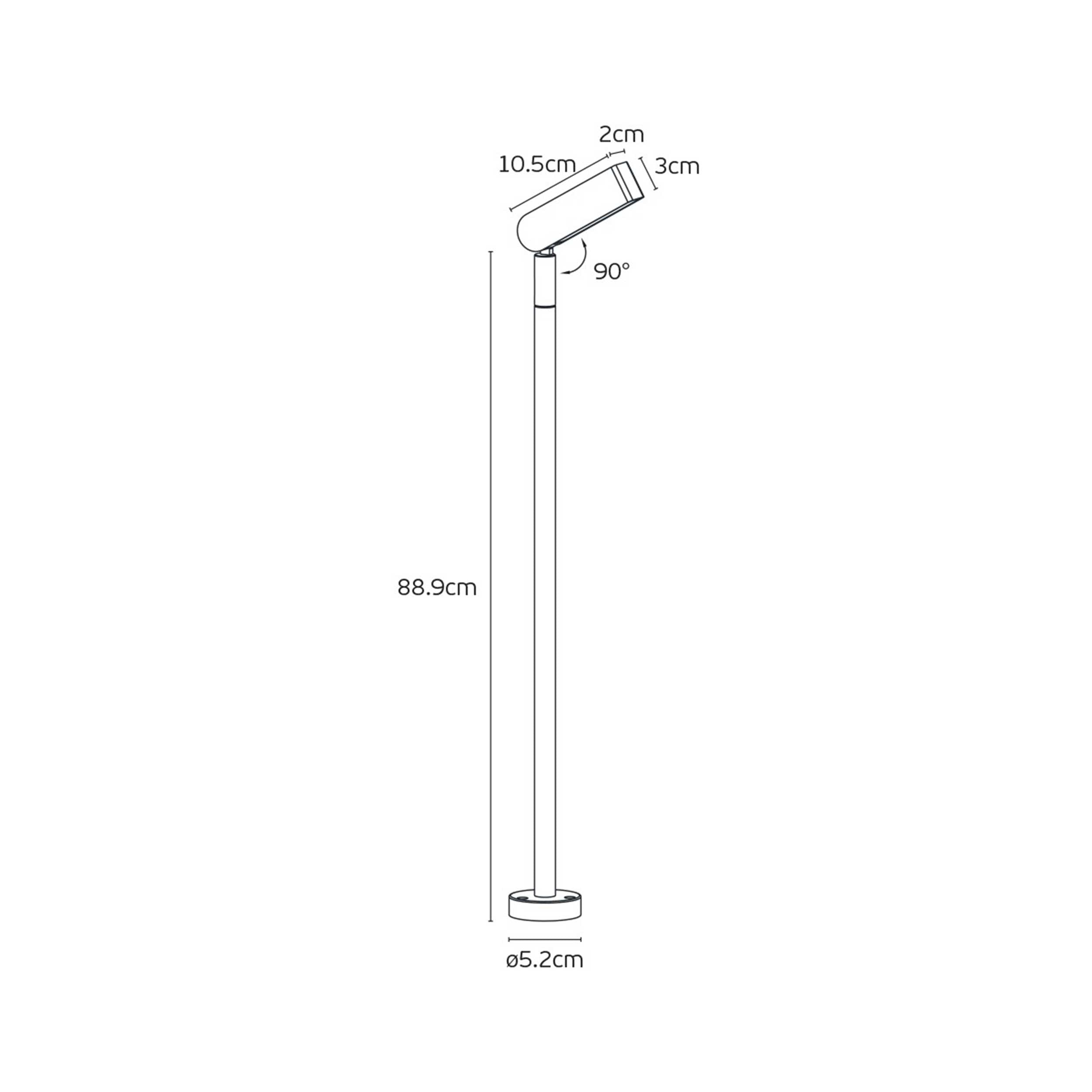 VK Light Robi LED-stolpelampe IP65