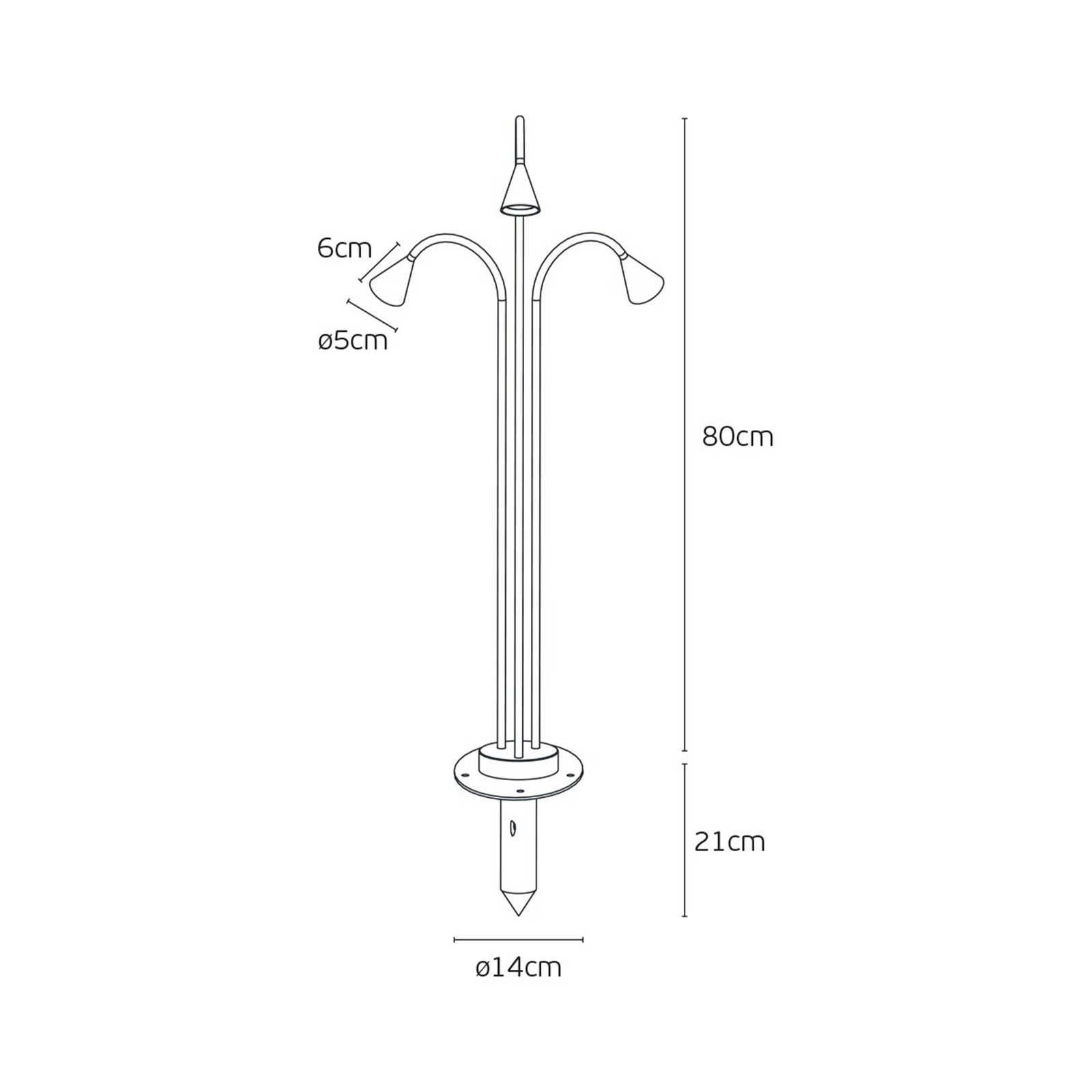 VK Light Rose 3 LED-søjlelampe IP65