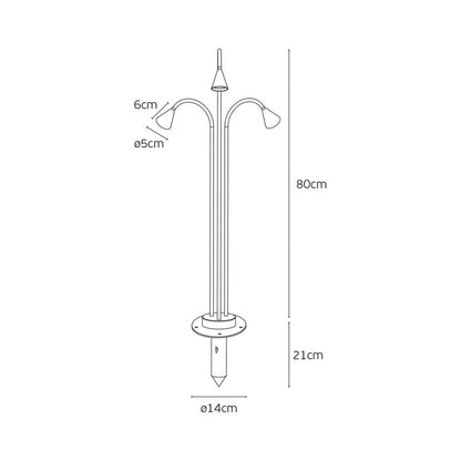 VK Light Rose 3 LED-søjlelampe IP65