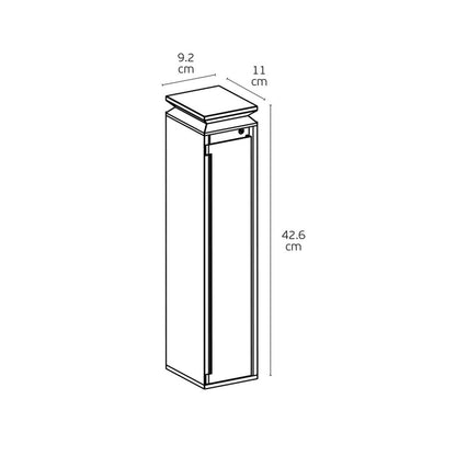 VK Light Run LED-stolpelampe med Schuko-stikkontakter, IP54