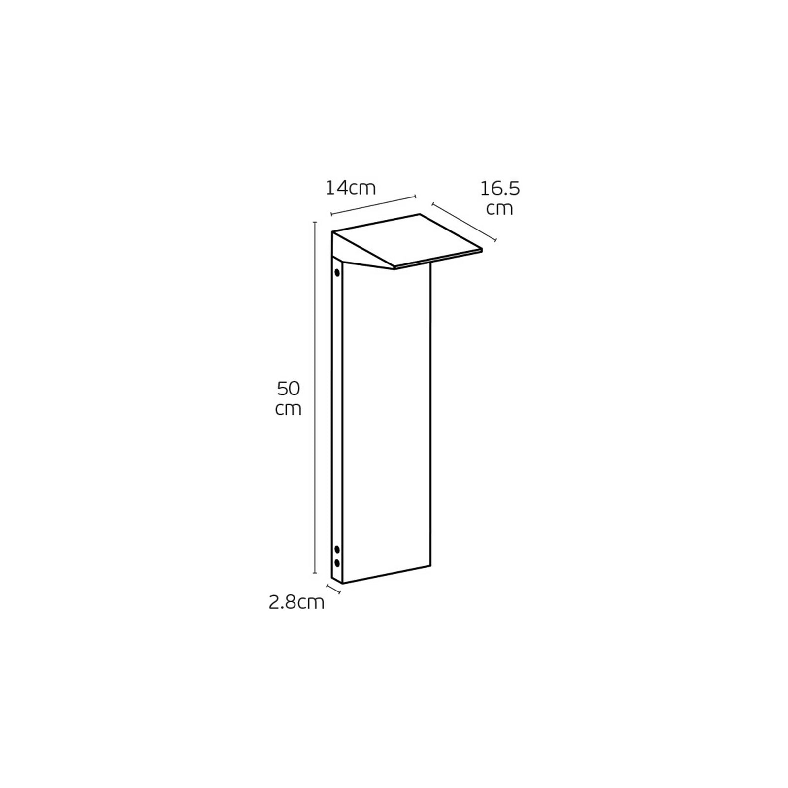 VK Light Zen LED-stolpelampe IP65