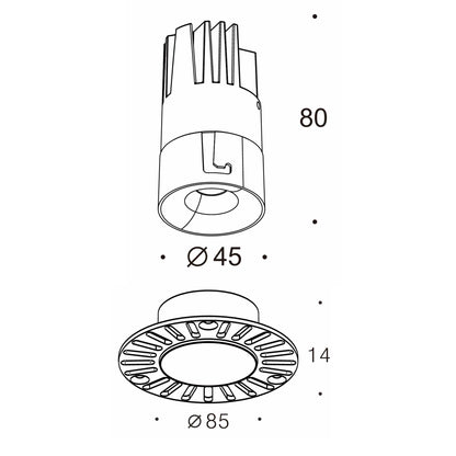 Vortex S LED trimless zápustné svítidlo Ra>90