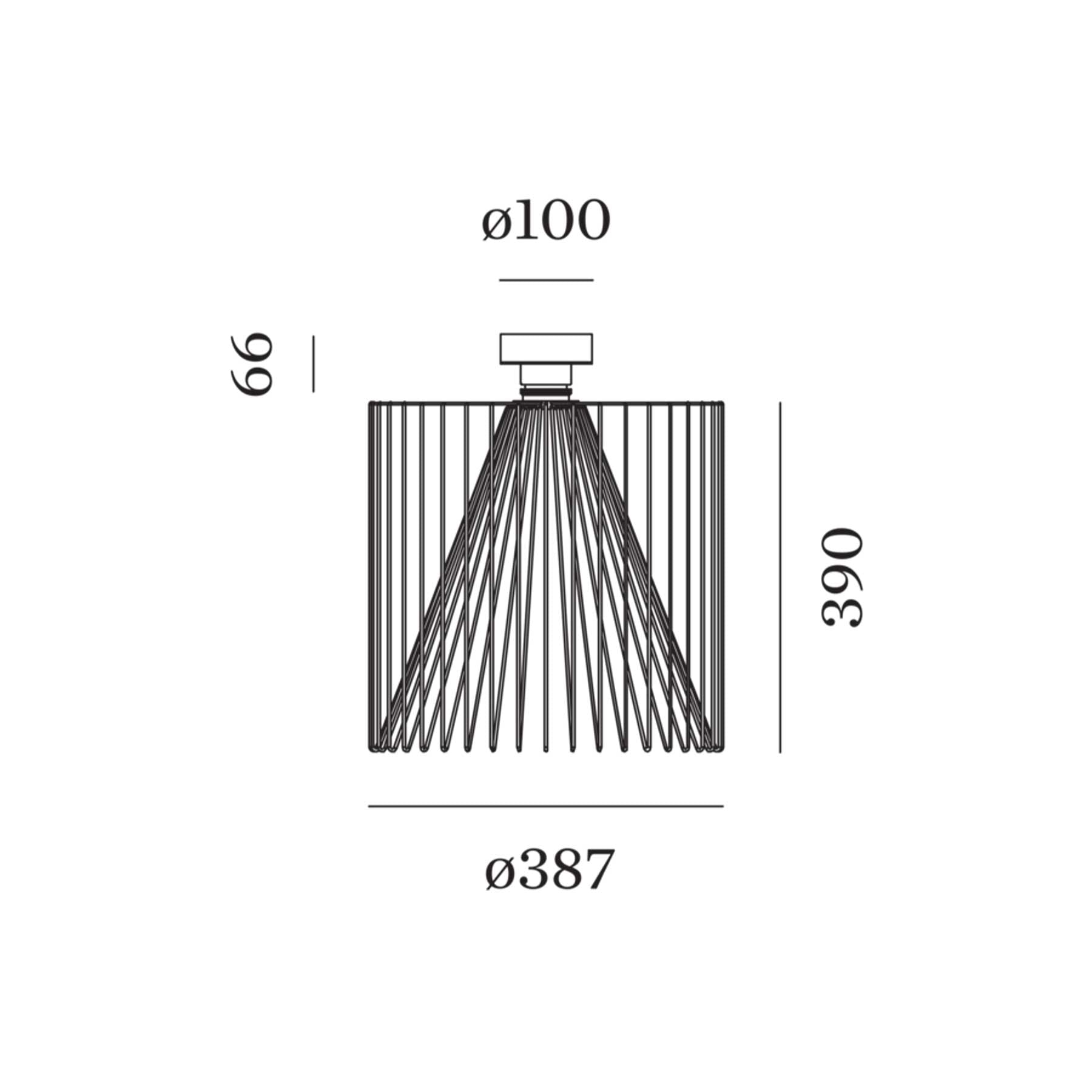 Wever and Ducré Wiro přisazené stropní svítidlo