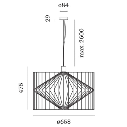 Wever and Ducré Wiro závěsné svítidlo