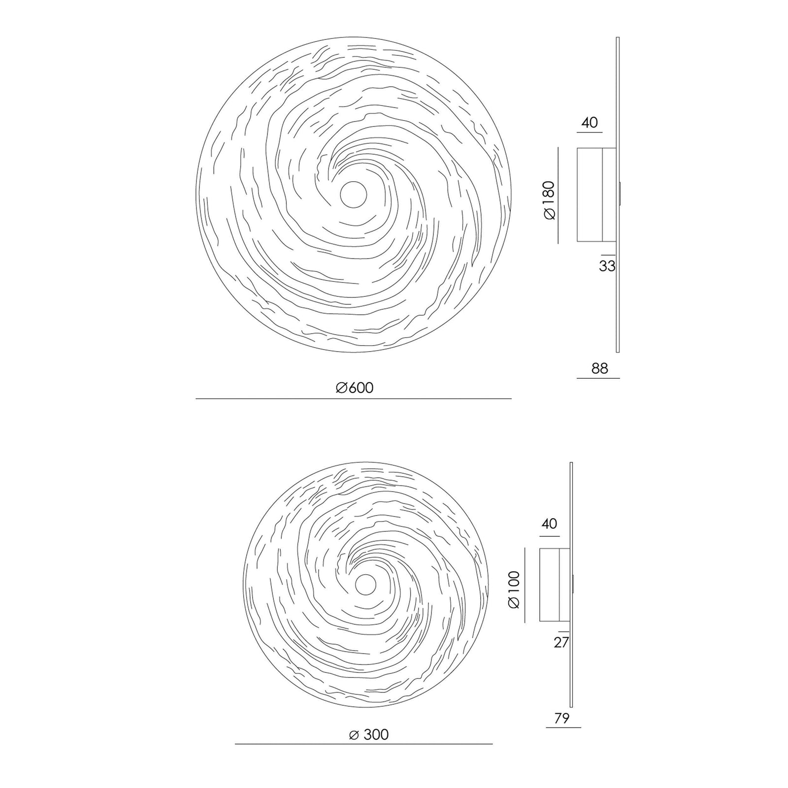 Aromas Lida Round LED-vægarmatur