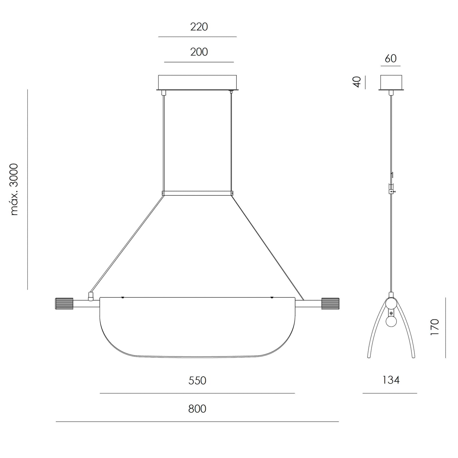 Aromas Lida Single LED pendel