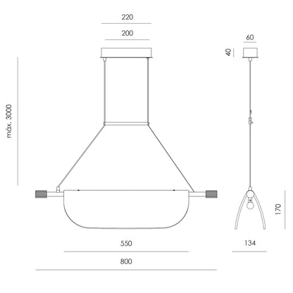 Aromas Lida Single LED pendel