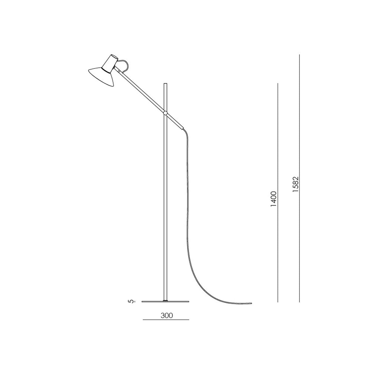 Aromas Hudo E27 gulvlampe