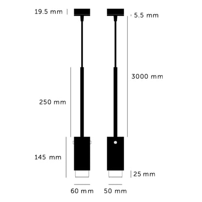 Buster & Punch Exhaust Graphite GU10 závěsné svítidlo
