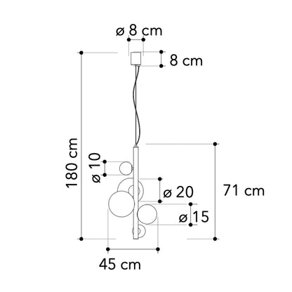 Faneurope Hera G9 závěsné svítidlo