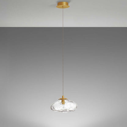 Nova Luce King G9 skleněné závěsné svítidlo zlaté