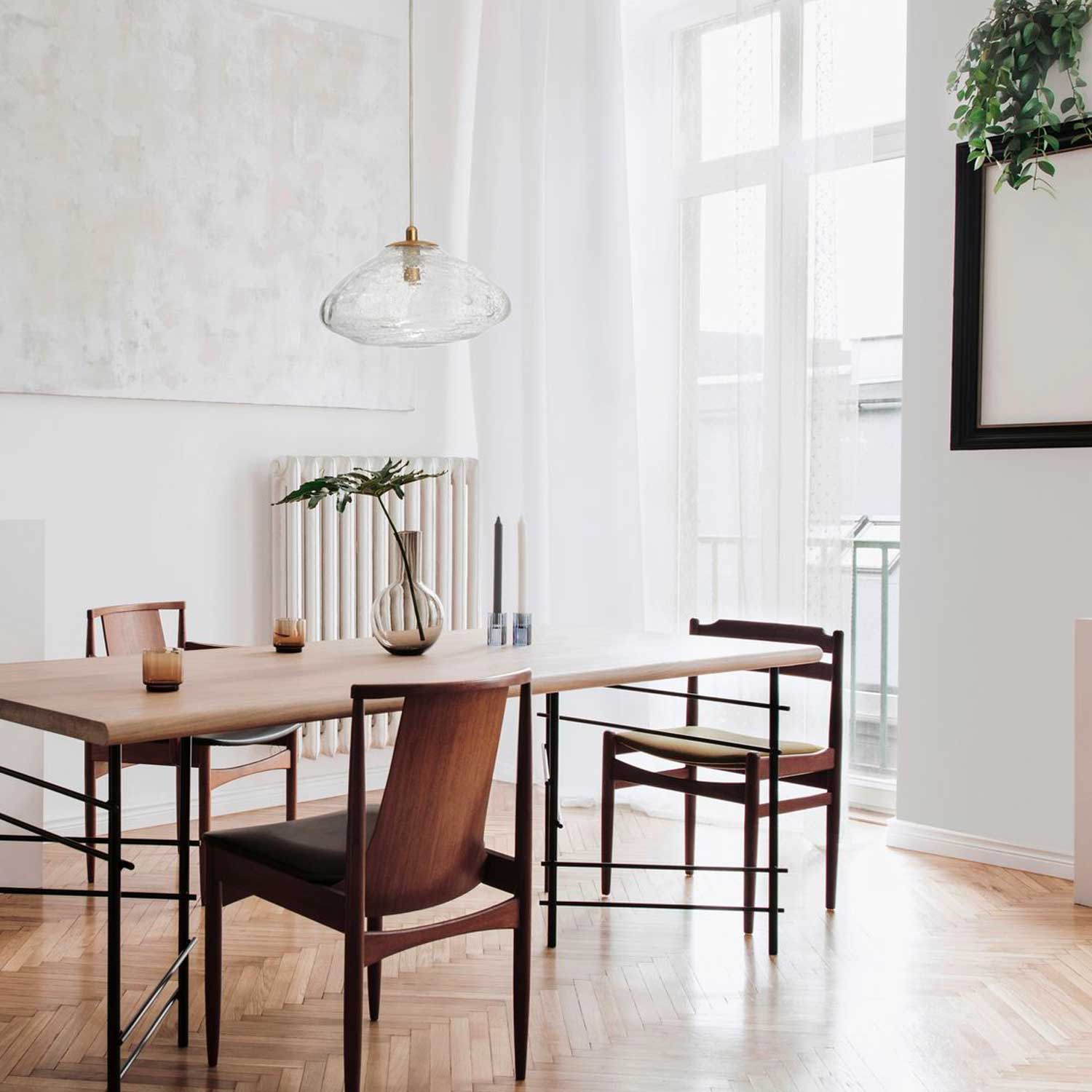 Nova Luce King G9 skleněné závěsné svítidlo zlaté