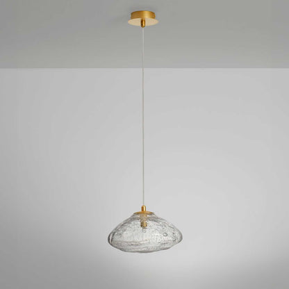 Nova Luce King G9 skleněné závěsné svítidlo zlaté